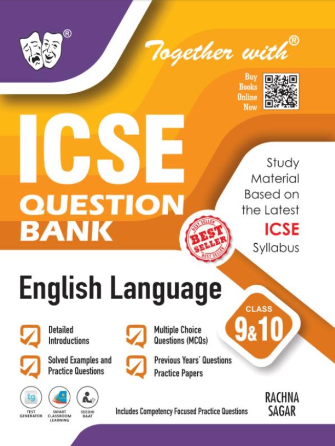 Together with ICSE Question Bank Class 9 & 10 English Language for 2026 Exam |Latest syllabus based Solved Practice Papers